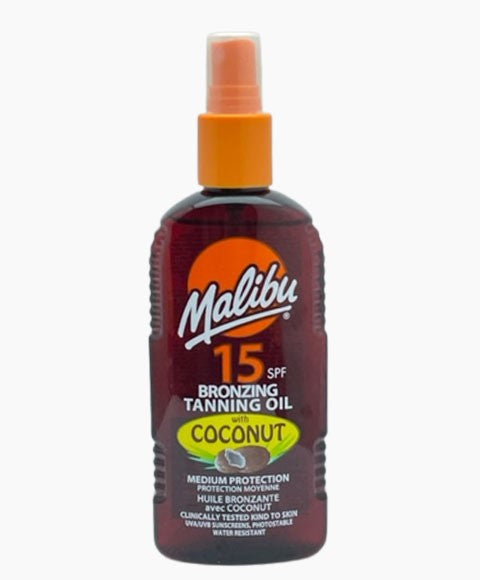 MALIBU BRONZING TANNING OIL WITH COCONUT SPF15 200 ml Skin Treatments Asetena Pa 