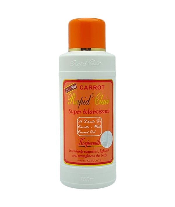 RAPID CLAIR BODY LOTION WITH CARROT OIL 750 ml Even Skin Tone Asetena Pa 