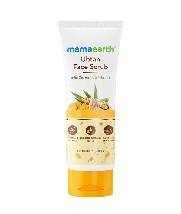 UBTAN FACE SCRUB WITH TURMERIC AND WALNUT 100 g Skin Wash Asetena Pa 