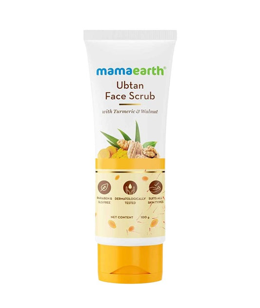 UBTAN FACE SCRUB WITH TURMERIC AND WALNUT 100 g Skin Wash Asetena Pa 