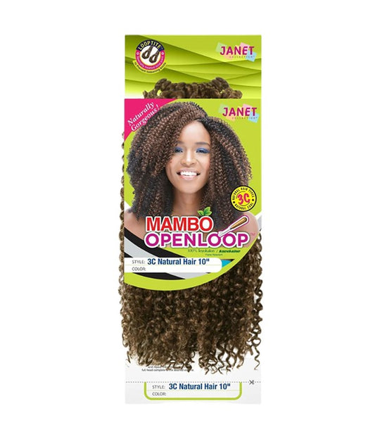 MAMBO OPEN LOOP 2X 3C NATURAL HAIR BRAID 10 Color 1 Hair for Braid Extensions Asetena Pa 