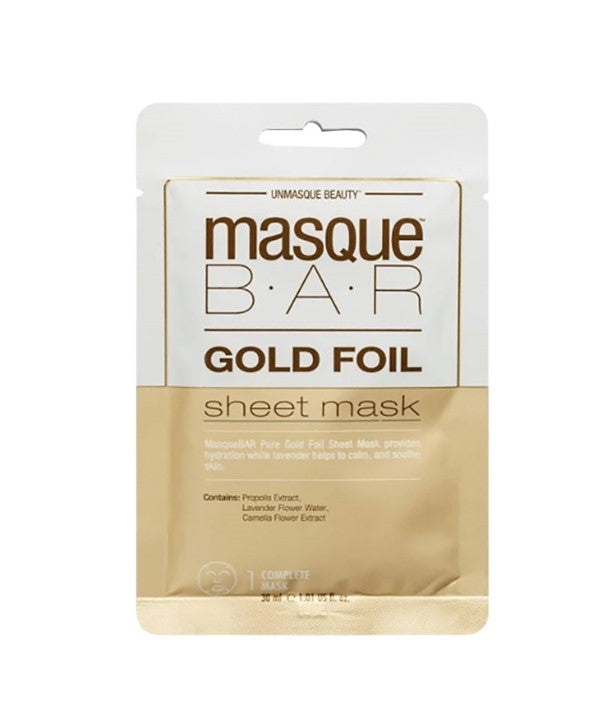 MASQUE BAR GOLD FOIL SHEET MASK 30 ML Skin Wash Asetena Pa 