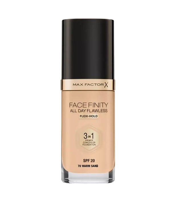 FACEFINITY ALL DAY FLAWLESS 3 IN 1 PRIMER CONCEALER FOUNDATION 30 ML Color 105 Ganache Foundation Asetena Pa 