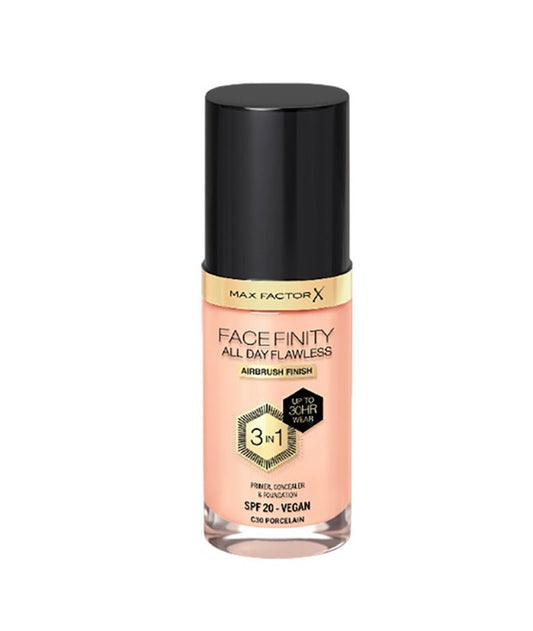 FACEFINITY ALL DAY FLAWLESS 3 IN 1 VEGAN FOUNDATION 30 ML Color N55 Beige Foundation Asetena Pa 