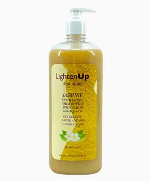 LIGHTENUP ANTI AGING JASMINE EXFOLIATING SHEA BUTTER BODY SCRUB 1000 ml Skin Wash Asetena Pa 