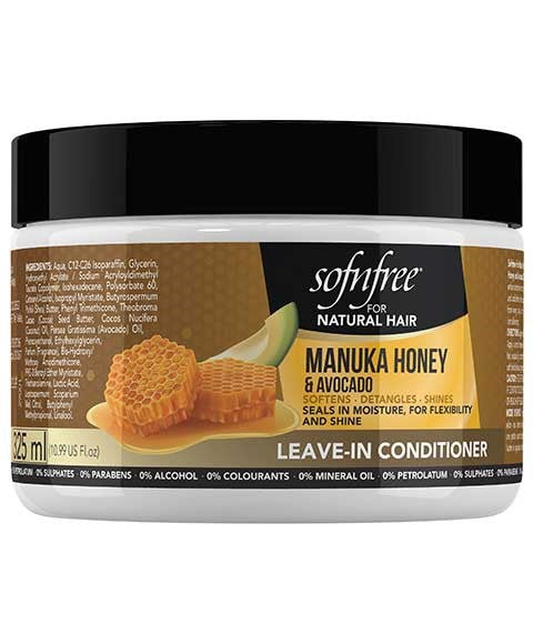 SOF N FREE MANUKA HONEY AND AVOCADO LEAVE IN CONDITIONER 325 ml Conditioner Asetena Pa 