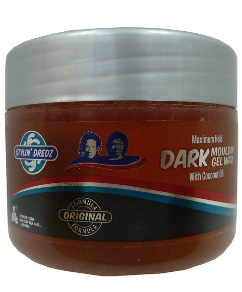 STYLIN DREDZ MAXIMUM HOLD DARK MOULDIN GEL WAX WITH COCONUT OIL 500 ml Hair Styling Asetena Pa 