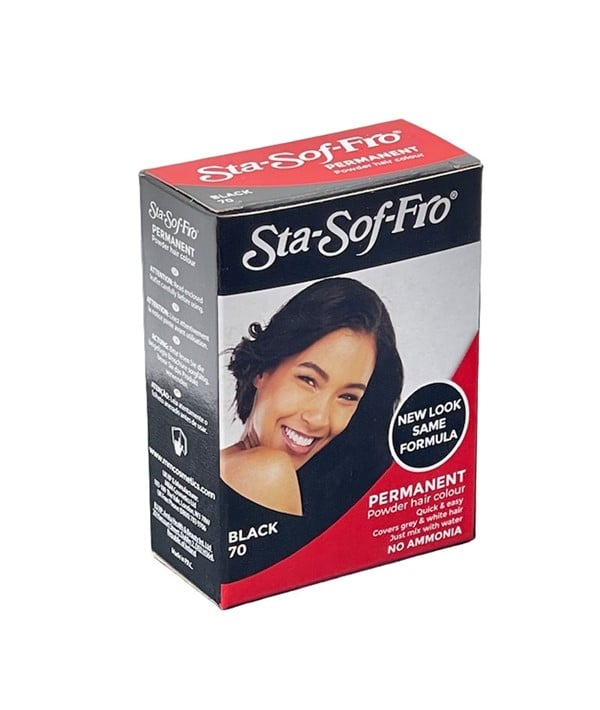 STA SOF FRO PERMANENT POWDER HAIR COLOUR 8 g Color Jet Black Hair Color Asetena Pa 