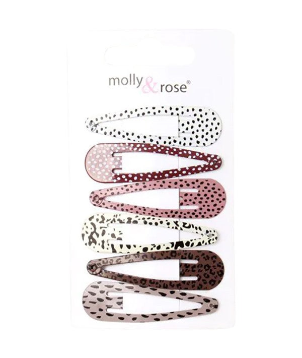 CARD OF 6 COLOURED ANIMAL PRINT SLEEPIES 9670B Hair Accessories Asetena Pa 