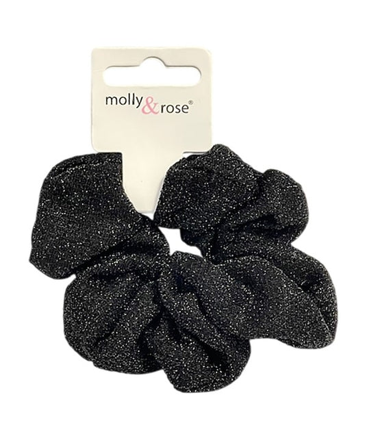 REGULAR BLACK SPARKLE FABRIC SCRUNCHIE 9717  Color Black Kids Hair Accessories Asetena Pa 