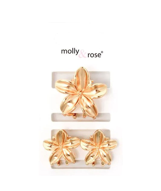 SMALL METAL FLOWER CLAMP SET 9332 Hair Accessories Asetena Pa 
