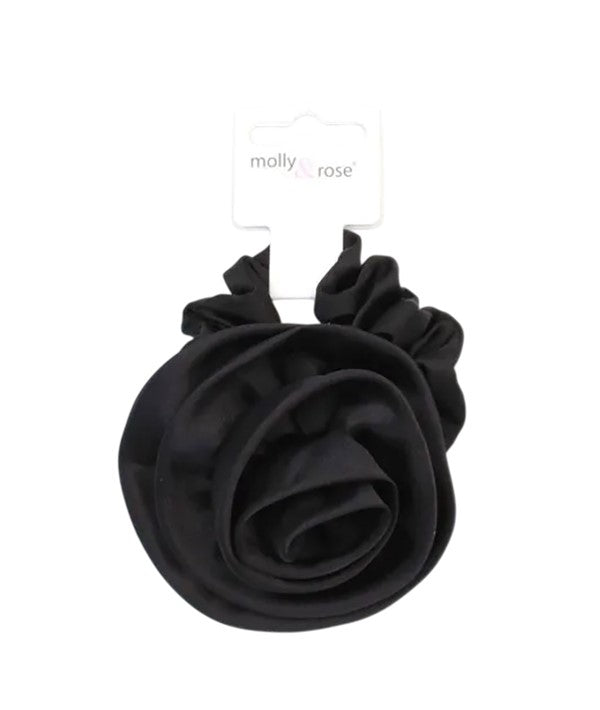 SMALL SATIN SCRUNCHIE WITH LAYERED ROSE MOTIF 9711  Color Assorted Kids Hair Accessories Asetena Pa 