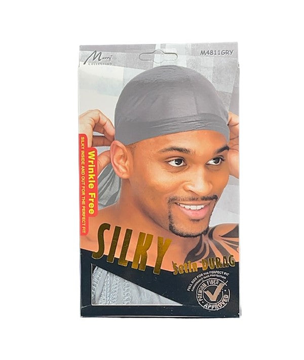 MURRY COLLECTION SILKY SATIN DURAG M4811GRY Durags and Caps Asetena Pa 
