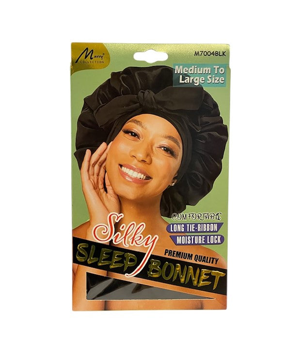 SILKY SLEEP BONNET M7004BLK Medium to Large Durags and Caps Asetena Pa 
