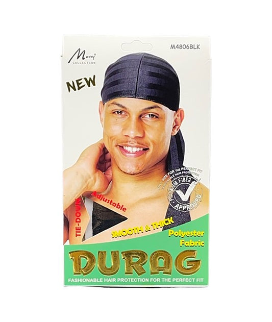 MURRY COLLECTION SMOOTH AND THICK DURAG M4806BLK Durags and Caps Asetena Pa 