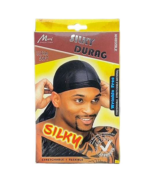 MURRY COLLECTION SILKY SATIN ULTRA SOFT DURAG  Color M4802BLK Durags and Caps Asetena Pa 
