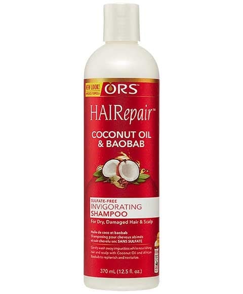 ORS HAIREPAIR COCONUT OIL AND BAOBAB INVIGORATING SHAMPOO 370 ml (Pack of 3) Shampoo Asetena Pa 