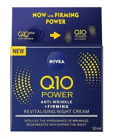 Q10 POWER ANTI WRINKLE REVITALISING NIGHT CREAM 50ml Skin Moisturizing Asetena Pa 