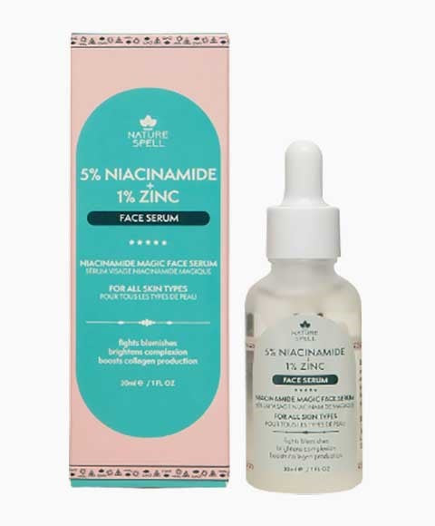 NATURE SPELL NIACINAMIDE ZINC FACE SERUM 30 ML Skin Moisturizing Asetena Pa 