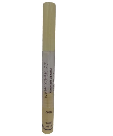 NEW YORK 77 RETRACTABLE CLEAR LIP GLOSS 8 ml Color Cherry Lips Asetena Pa 