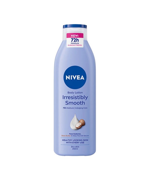 NIVEA IRRESISTIBLY SMOOTH BODY LOTION FOR DRY SKIN 250 ml  No Coulor Skin Moisturizing Asetena Pa 
