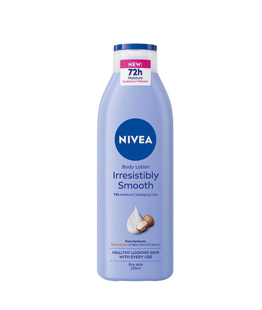 NIVEA IRRESISTIBLY SMOOTH BODY LOTION FOR DRY SKIN 250 ml  No Coulor Skin Moisturizing Asetena Pa 