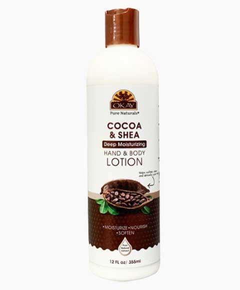 OKAY COCOA SHEA DEEP MOISTURIZING HAND AND BODY LOTION 355 ml Skin Moisturizing Asetena Pa 