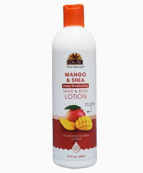 OKAY MANGO SHEA DEEP MOISTURIZING HAND AND BODY LOTION 355 ml Skin Moisturizing Asetena Pa 