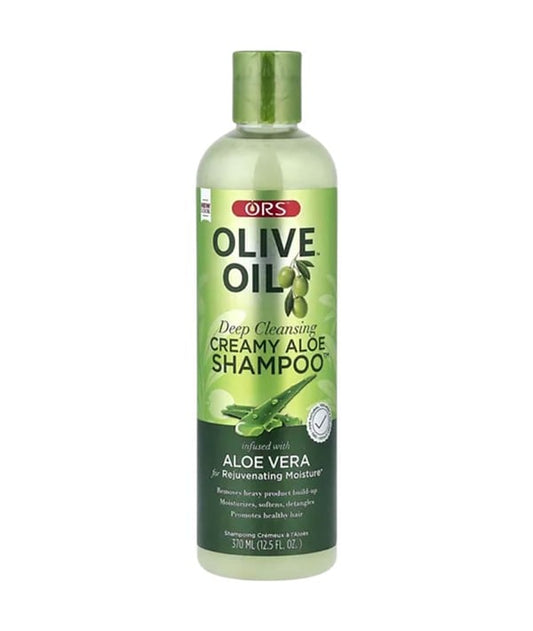 ORS OLIVE OIL DEEP CLEANSING CREAMY ALOE SHAMPOO 370 ml (Pack of 2) Shampoo Asetena Pa 