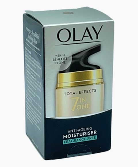 OLAY TOTAL EFFECTS 7 IN ONE ANTI AGEING FRAGRANCE FREE MOISTURISER 50 ml Skin Moisturizing Asetena Pa 