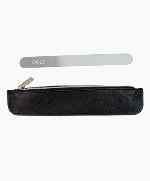 GLASS NAIL FILE IN FAUX LEATHER FILE CARRY BAG Salon Accessories Asetena Pa 