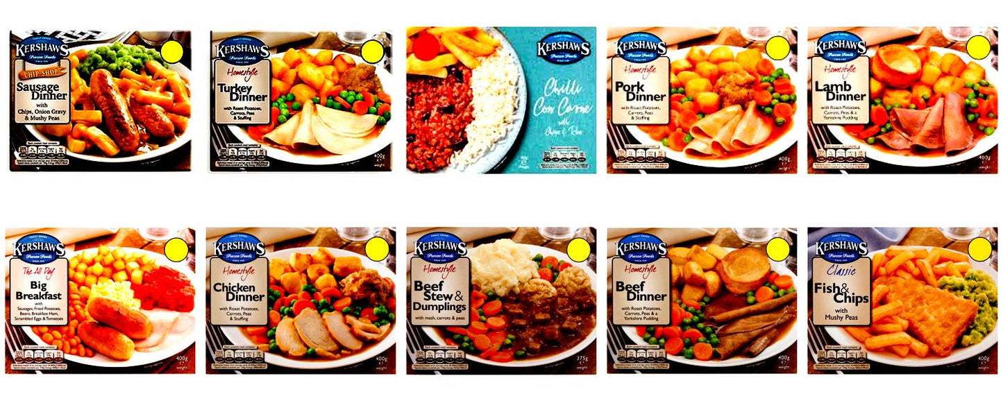 Kershaws Healthy 10 Pack Ready Meal Combo Bundles, High Protein Plant-Based Meals