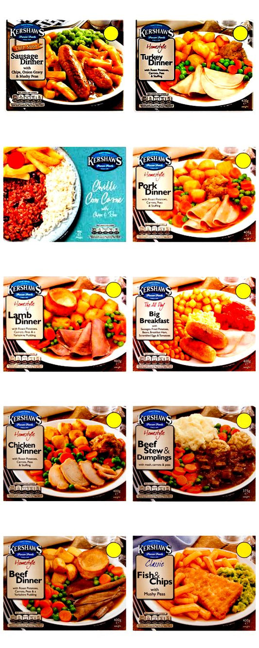 Kershaws Healthy 10 Pack Ready Meal Combo Bundles, High Protein Plant-Based Meals