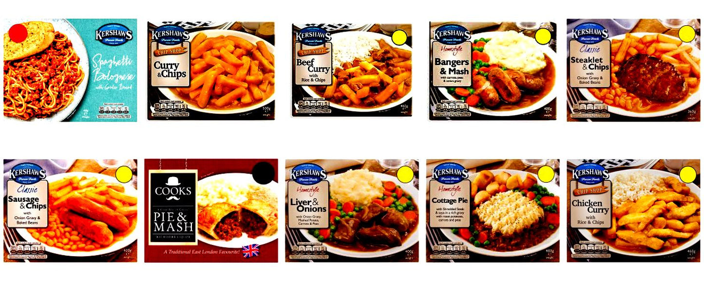 Kershaws Healthy 10 Pack Ready Meal Combo Bundles, High Protein Plant-Based Meals