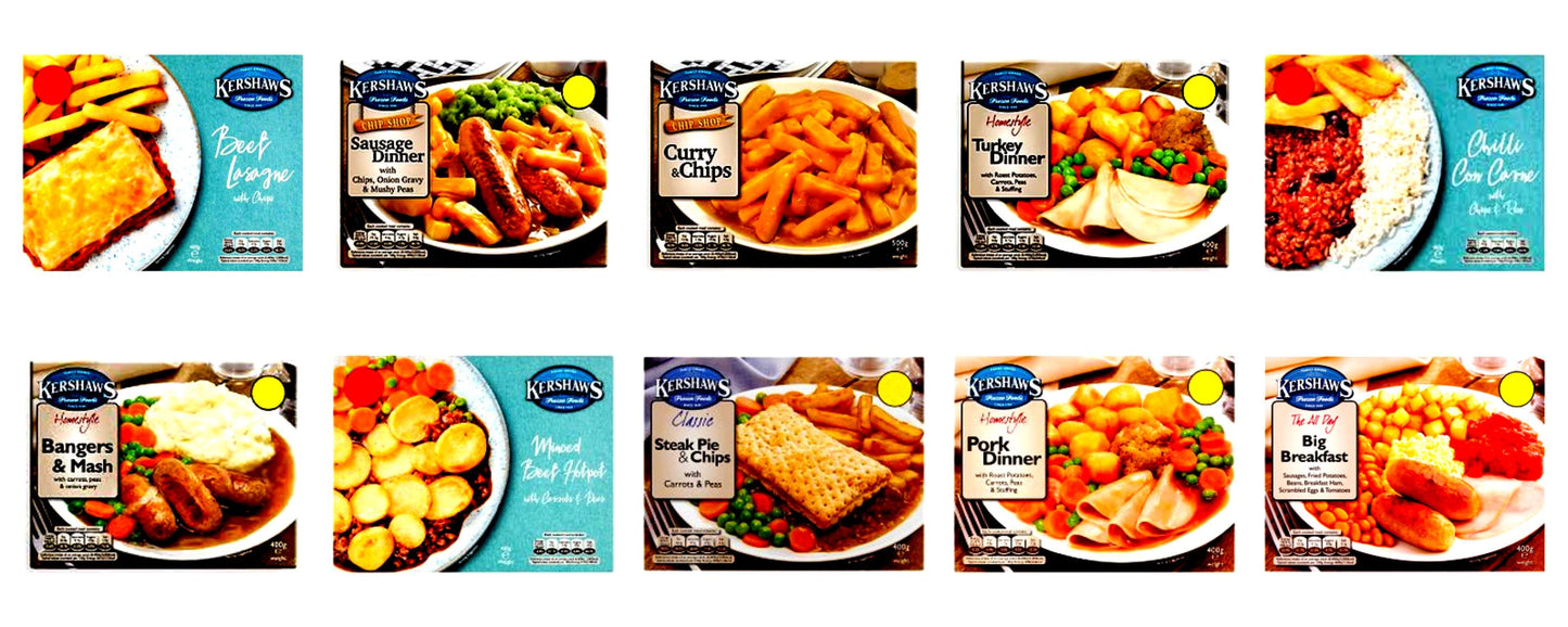 Kershaws Healthy 10 Pack Ready Meal Combo Bundles, High Protein Plant-Based Meals