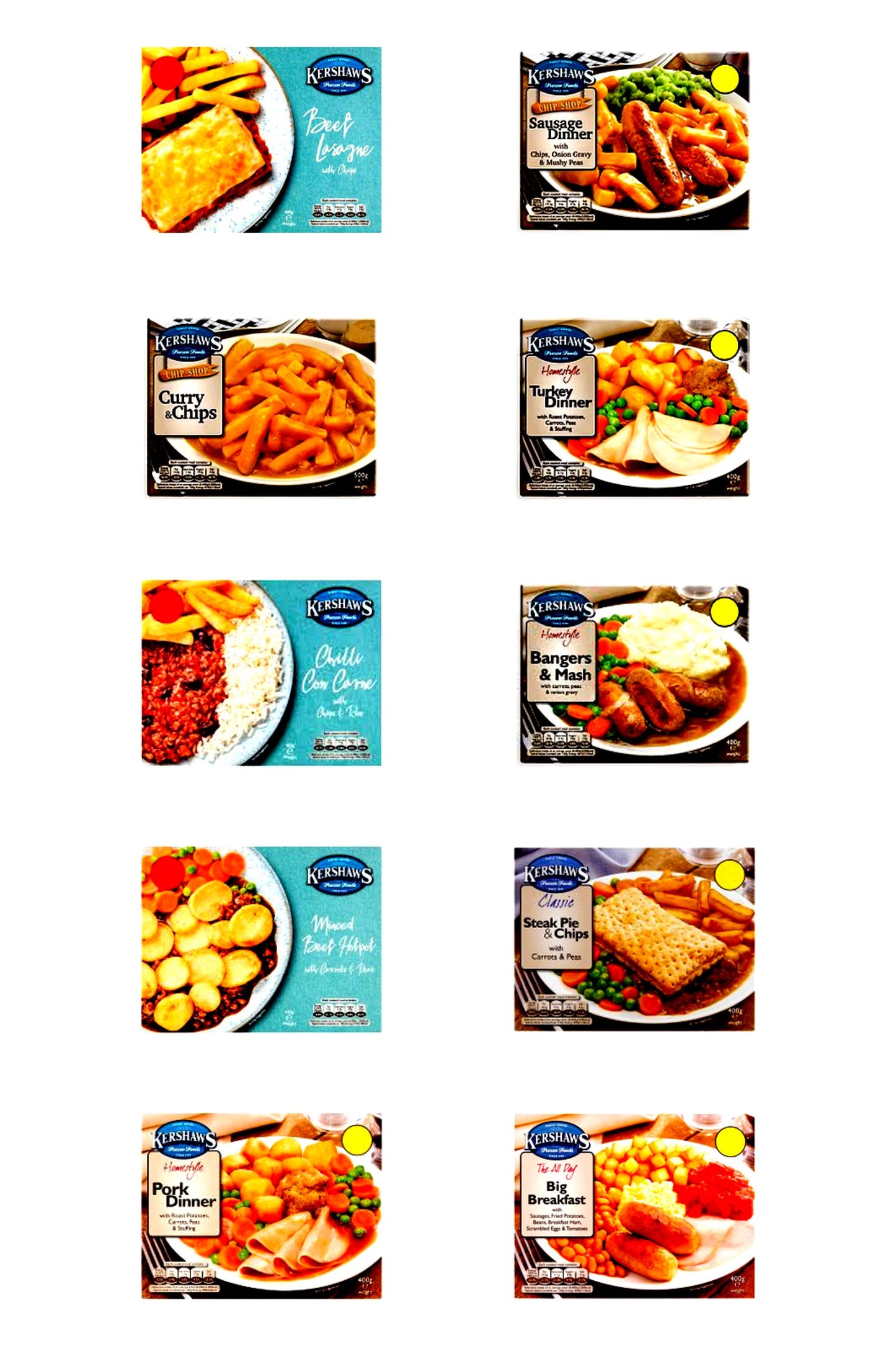 Kershaws Healthy 10 Pack Ready Meal Combo Bundles, High Protein Plant-Based Meals
