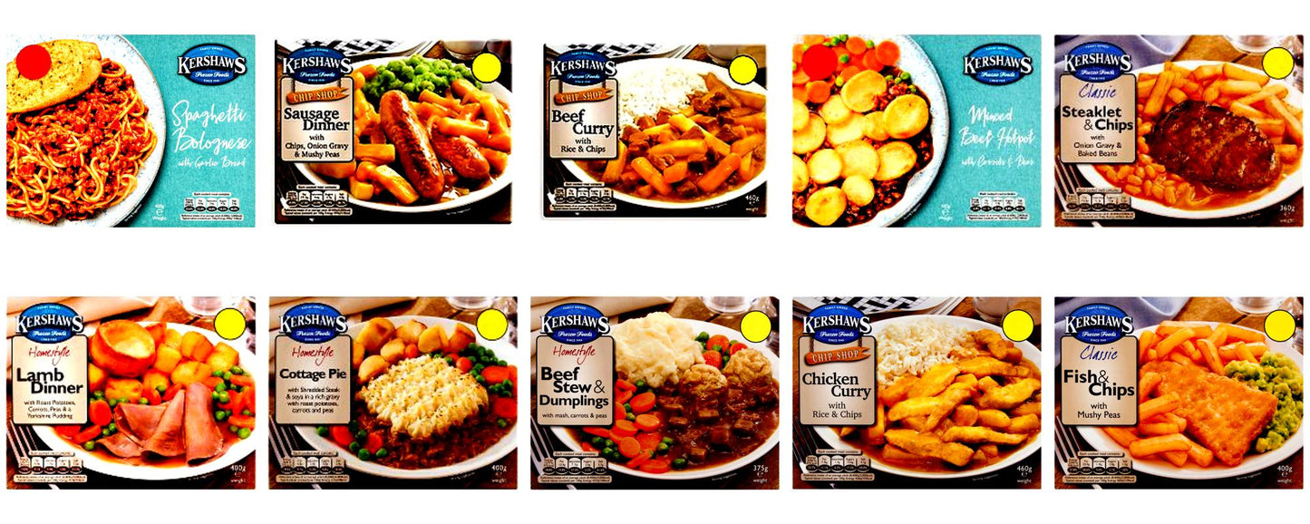 Kershaws Healthy 10 Pack Ready Meal Combo Bundles, High Protein Plant-Based Meals
