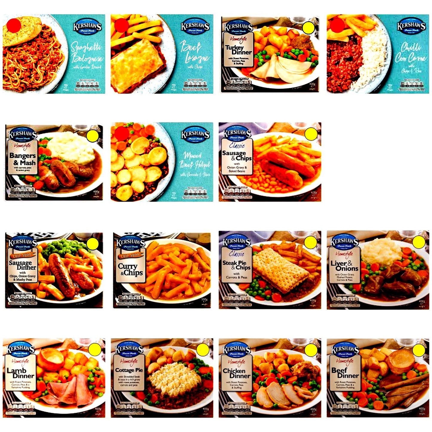 Kershaws Healthy 15 Pack Ready Meal Combo Bundles, High Protein Plant-Based Meals