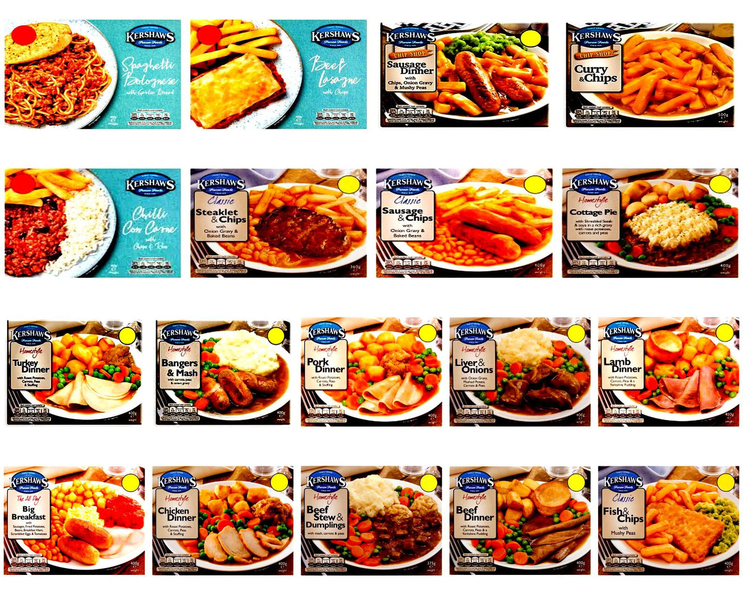 Kershaws Healthy 18 Pack Ready Meal Combo Bundles, High Protein Plant-Based Meals
