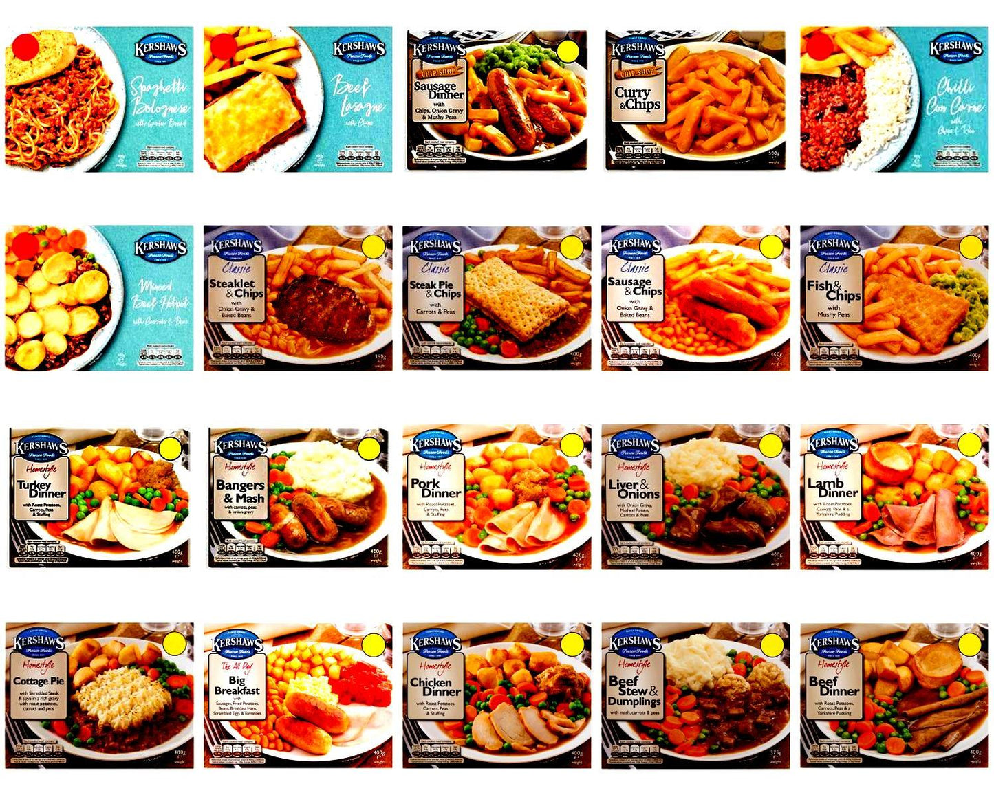 Kershaws Healthy 20 Pack Ready Meal Combo Bundles, High Protein Plant-Based Meals