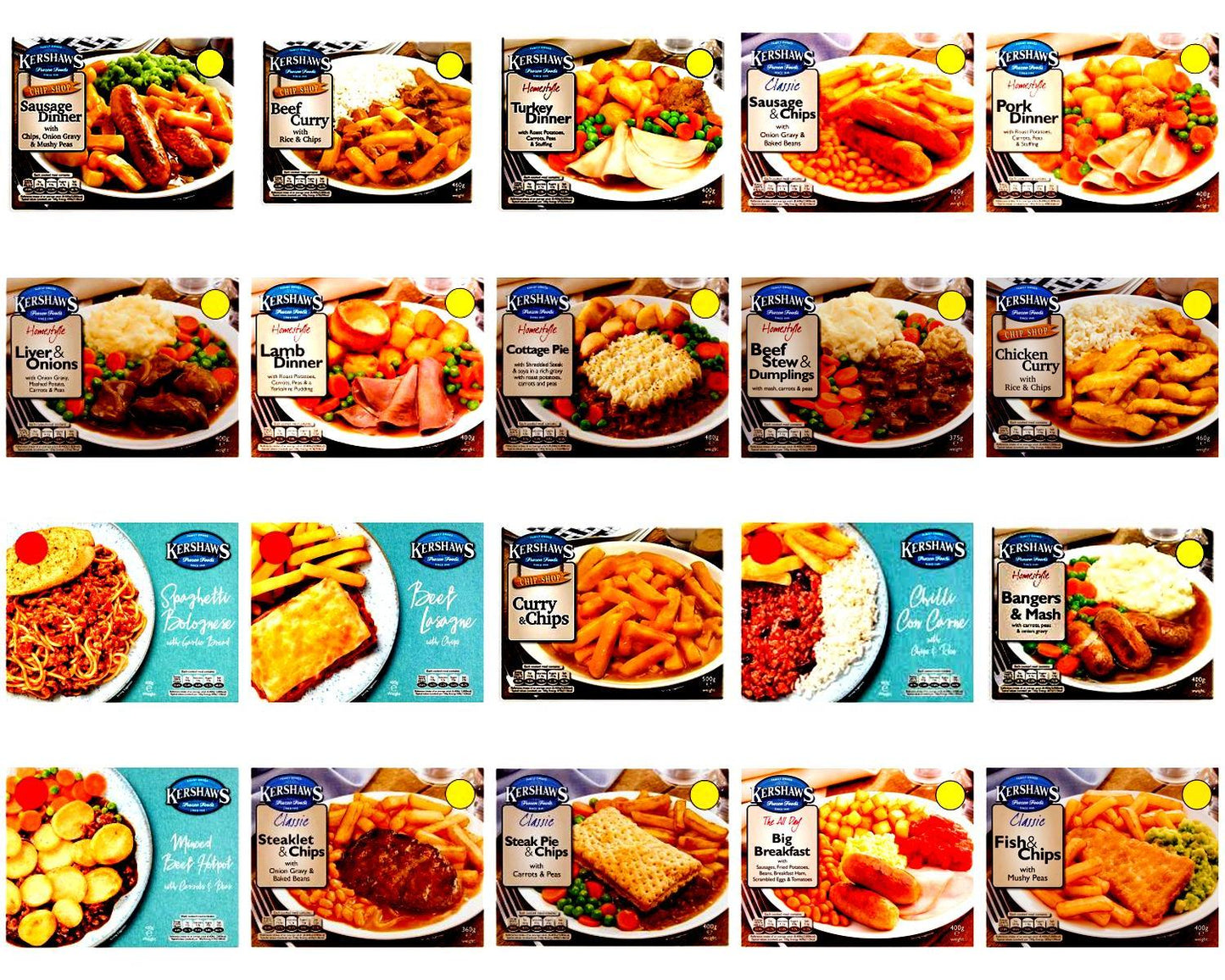 Kershaws Healthy 20 Pack Ready Meal Combo Bundles, High Protein Plant-Based Meals