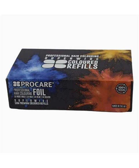 PREMIUM FOIL SUPERWIDE COLOURED REFILLS 120 mm x 50 m Hair Color Asetena Pa 
