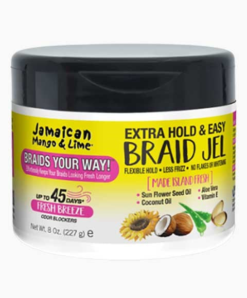 JAMAICAN MANGO AND LIME EXTRA HOLD EASY BRAID JEL 227 g Hair Styling Asetena Pa 