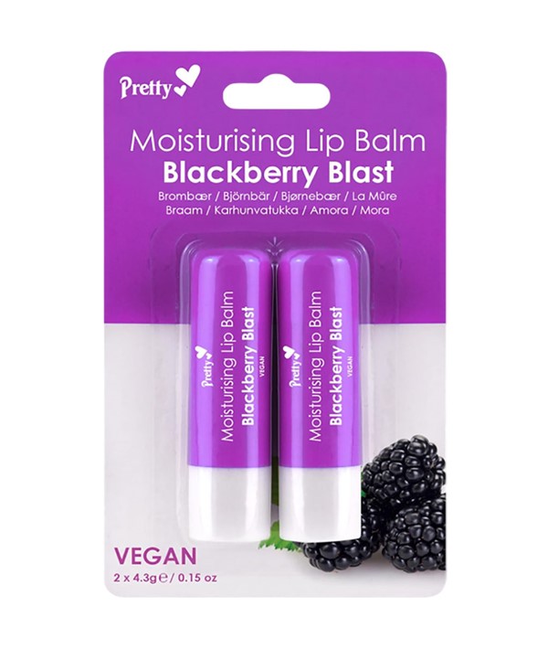 PRETTY MOISTURISING LIP BALM BLACKBERRY BLAST 2 x 4.3 g Lips Asetena Pa 