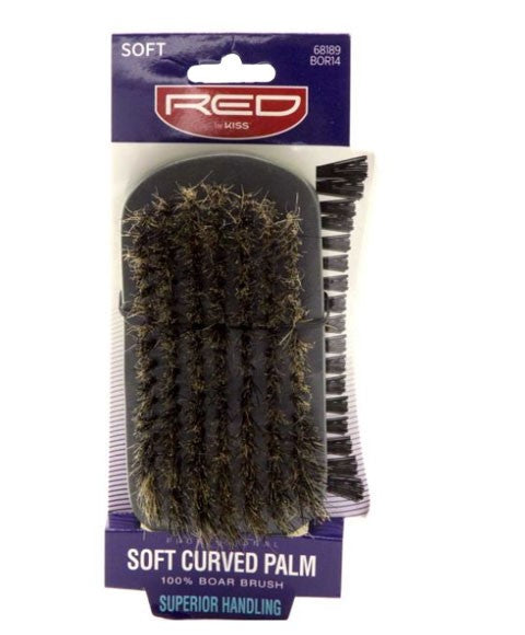 KISS SOFT CURVED PALM BOAR BRUSH BOR14 Hair Brushes and Combs Asetena Pa 