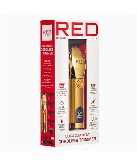 RED BY KISS ULTRA CLEAN CUT CORDLESS TRIMMER CT16 Clippers and Trimmers Asetena Pa 