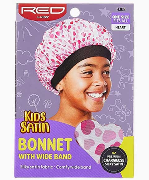 RED BY KISS KIDS SATIN BONNET HEART HJ08 One Size Color Assorted Durags and Caps Asetena Pa 
