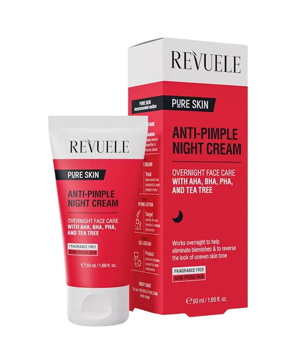 PURE SKIN ANTI PIMPLE NIGHT CREAM 50 ml Skin Moisturizing Asetena Pa 