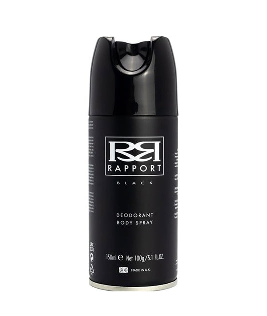 RAPPORT BLACK DEODORANT BODY SPRAY 150 ml Body Spray Asetena Pa 