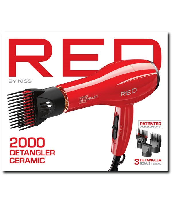 RED BY KISS 2000 DETANGLER CERAMIC HAIR DRYER BD10NG Hair Dryers Asetena Pa 
